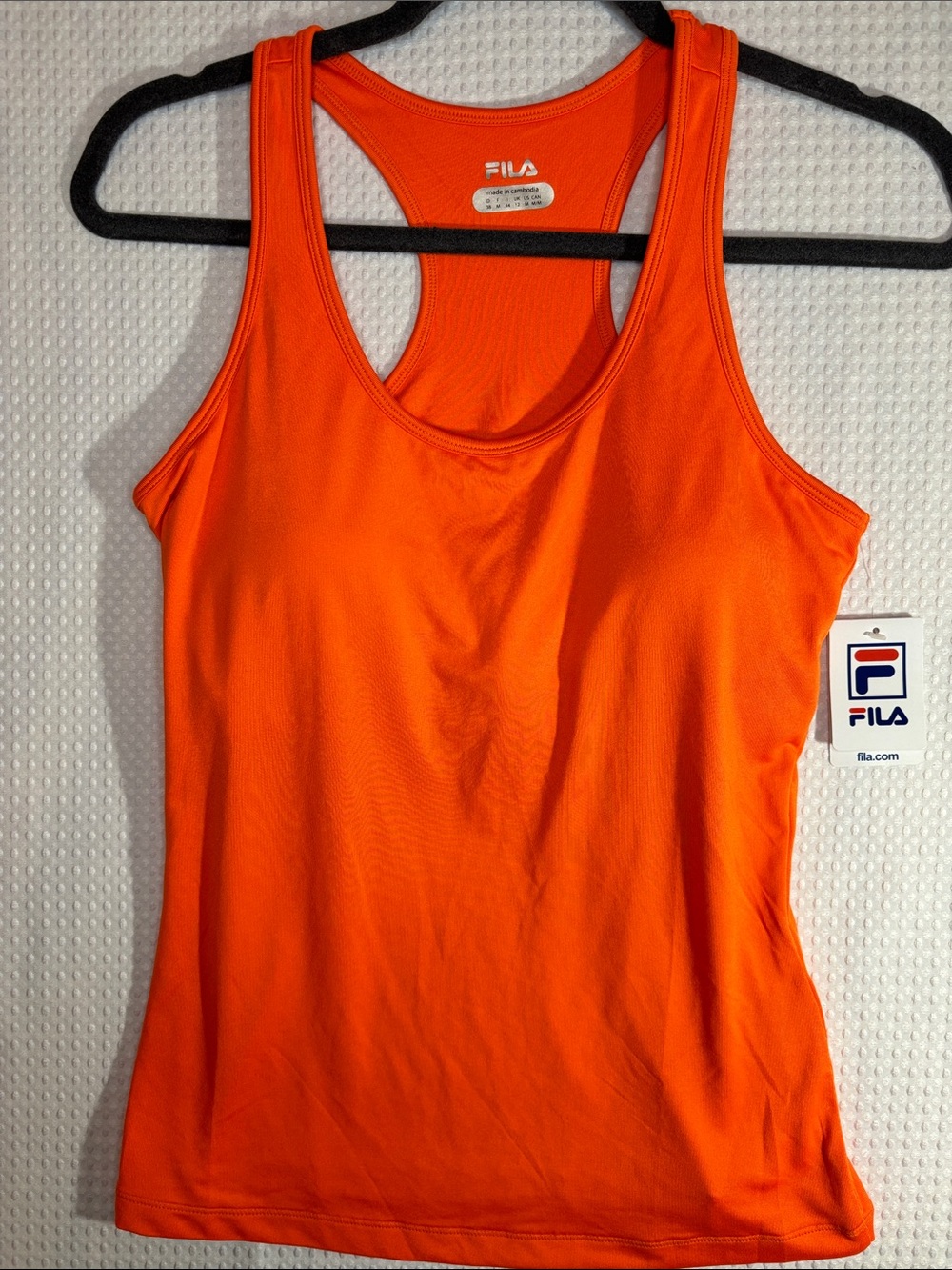 FILA Orange Racerback Athletic Tank